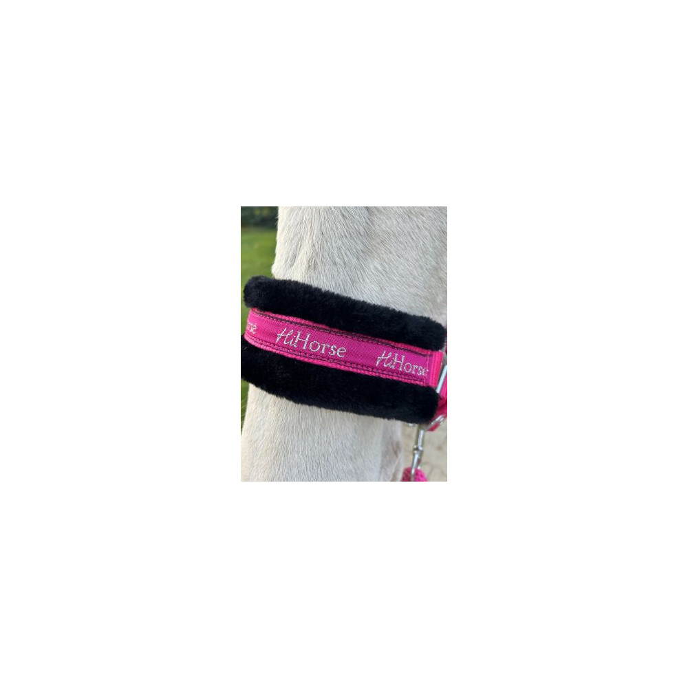 Kantar z Futerkiem Logo Pink&Black HiHorse