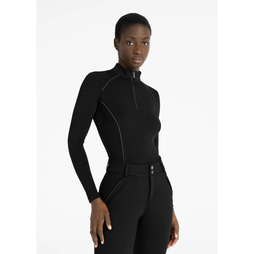 Zimowa Bluzka z Długim Rękawem Arctic Fleeced Base Layer (Black) Maximilian Equestrian