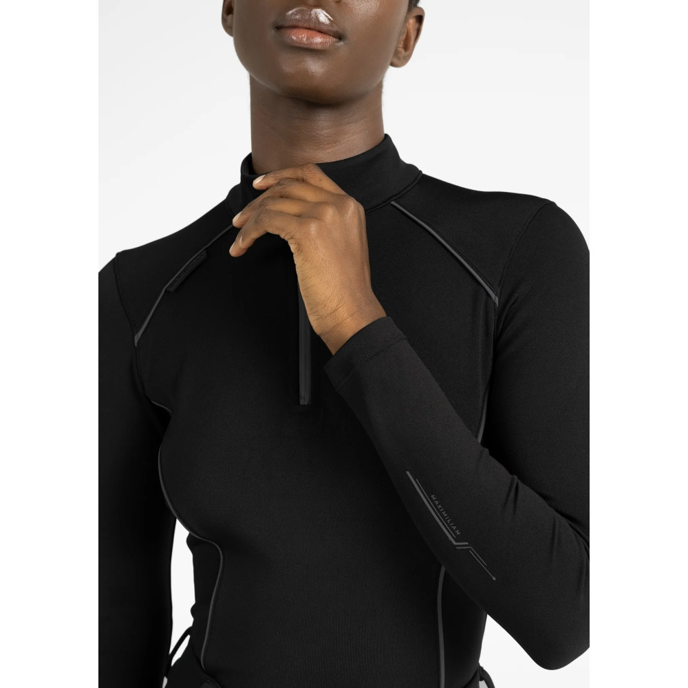 Zimowa Bluzka z Długim Rękawem Arctic Fleeced Base Layer (Black) Maximilian Equestrian