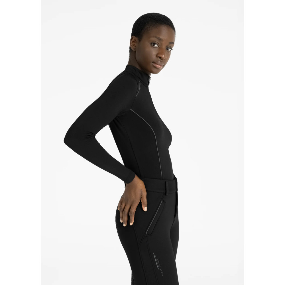 Zimowa Bluzka z Długim Rękawem Arctic Fleeced Base Layer (Black) Maximilian Equestrian