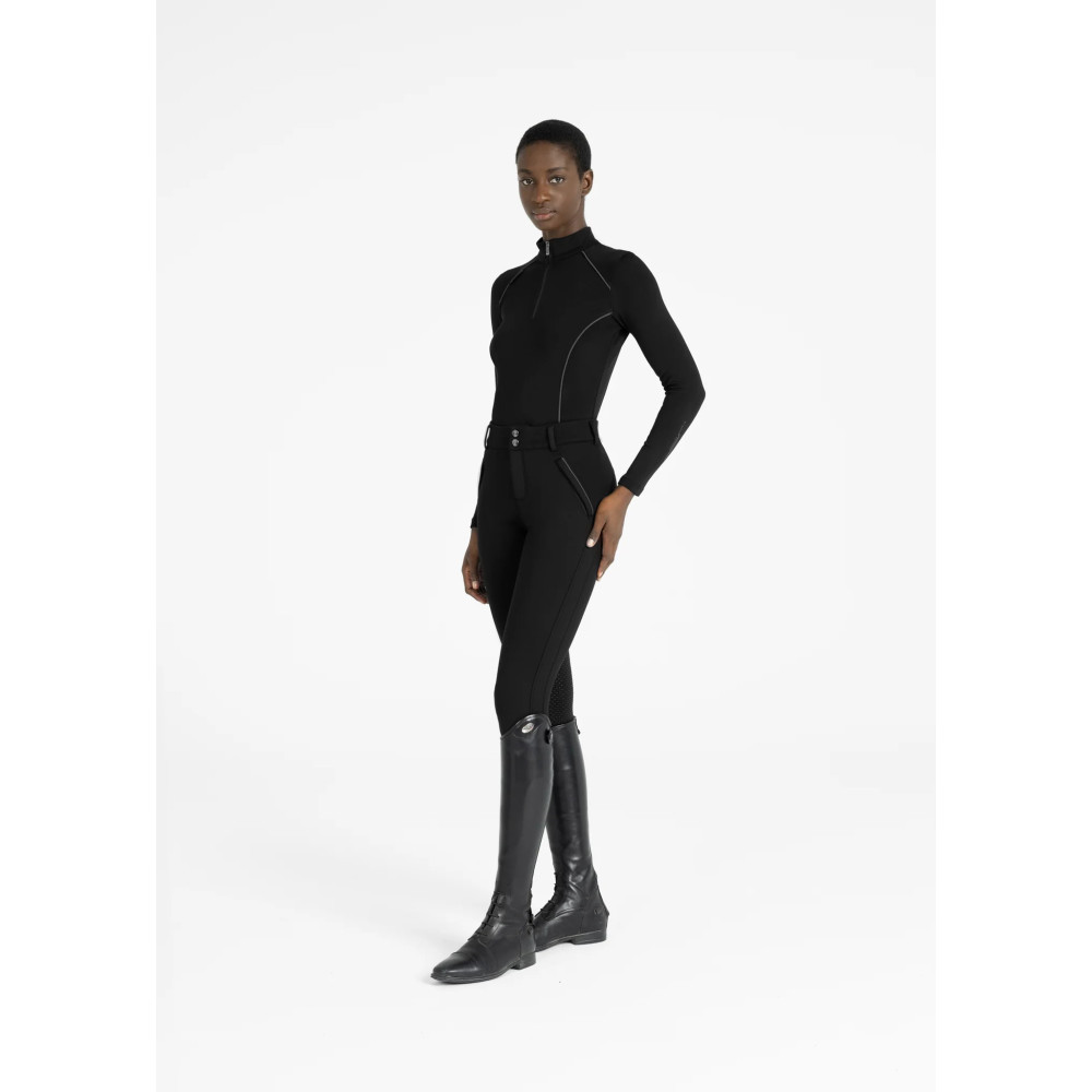 Zimowa Bluzka z Długim Rękawem Arctic Fleeced Base Layer (Black) Maximilian Equestrian