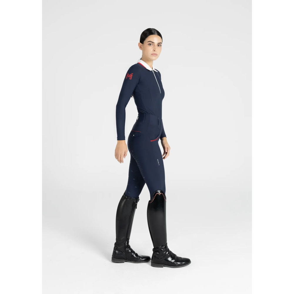 Bluzka z Długim Rękawem Concept Long Sleeve Polo Shirt (Navy) Maximilian Equestrian