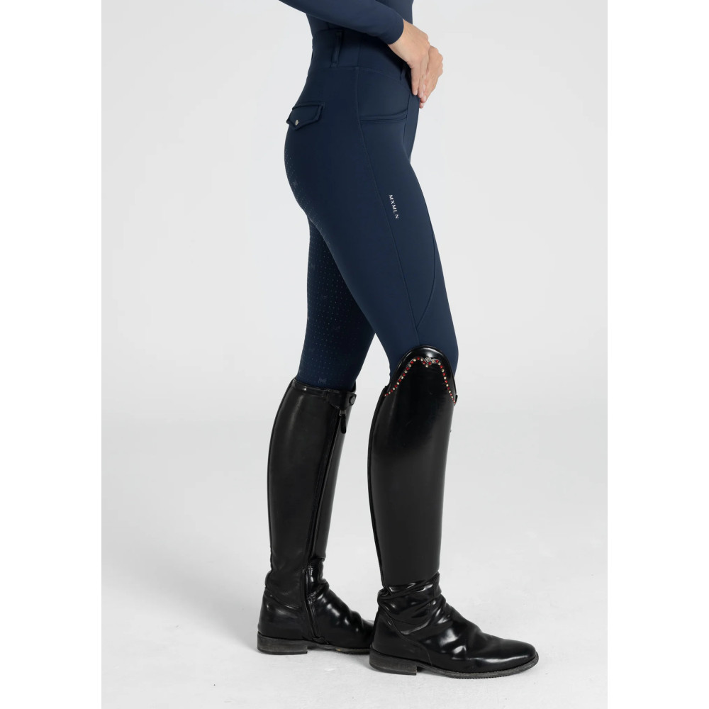 Zimowe Legginsy Jeździeckie (Navy) Maximilian Equestrian