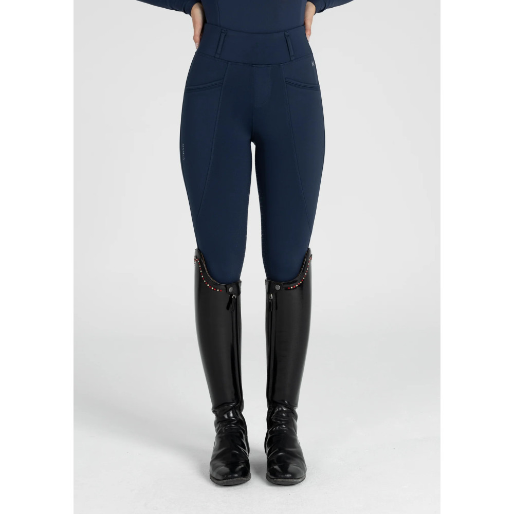Zimowe Legginsy Jeździeckie (Navy) Maximilian Equestrian