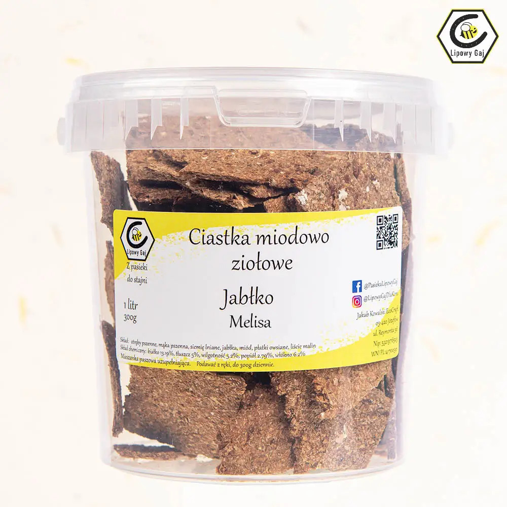 Ciastka Miodowo Ziołowe z Jabłkiem i Melisą Lipowy Gaj