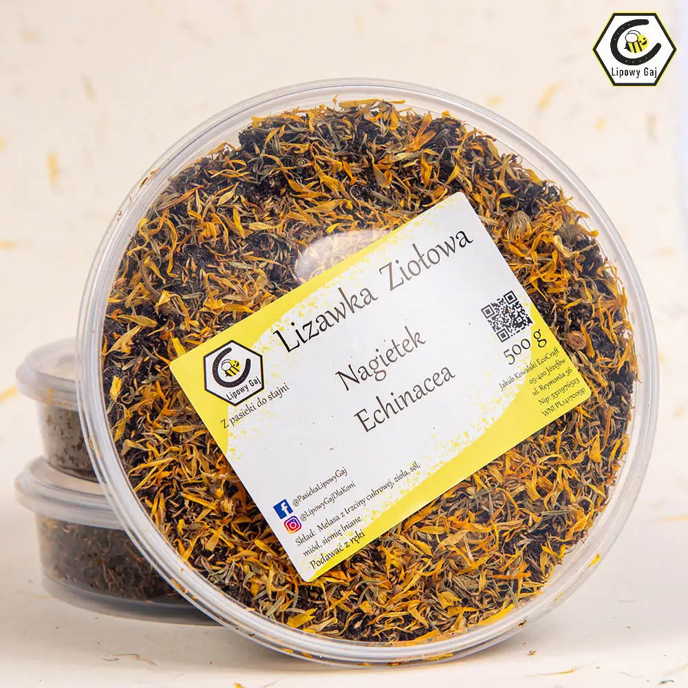 Lizawka Miodowo Ziołowa Nagietek Echinacea Lipowy Gaj