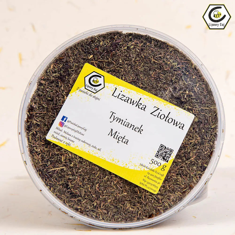 Lizawka Miodowo Ziołowa Tymianek Mięta Lipowy Gaj