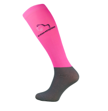 Podkolanówki Jeździeckie z Mikrofibrą Neonowy Różowy Comodo