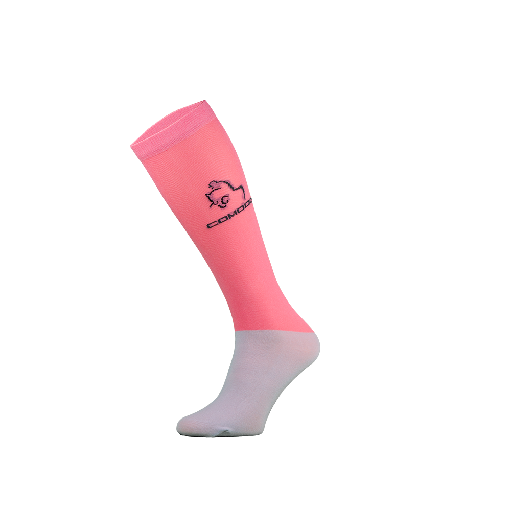 Podkolanówki Jeździeckie z Mikrofibrą Łososiowe Comodo