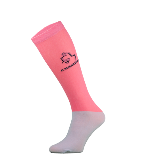 Podkolanówki Jeździeckie z Mikrofibrą Łososiowe Comodo