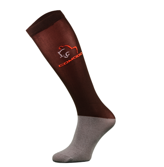 Podkolanówki Jeździeckie z Mikrofibrą Brązowe Comodo