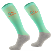 Podkolanówki Jeździeckie z Mikrofibrą Miętowe Comodo