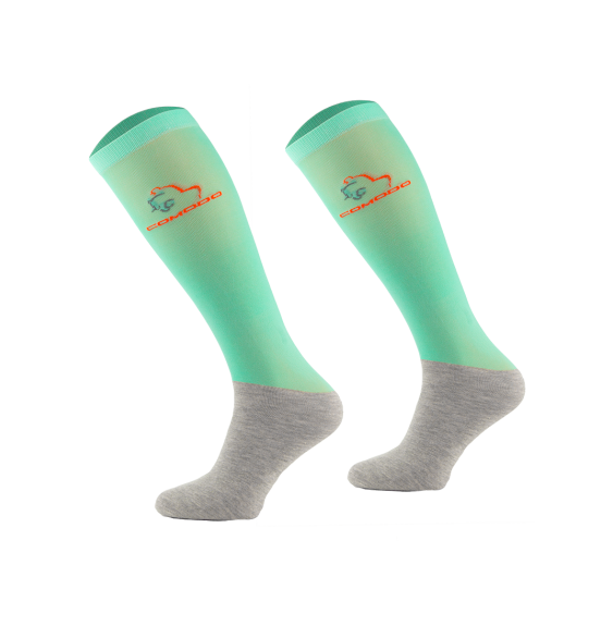 Podkolanówki Jeździeckie z Mikrofibrą Miętowe Comodo