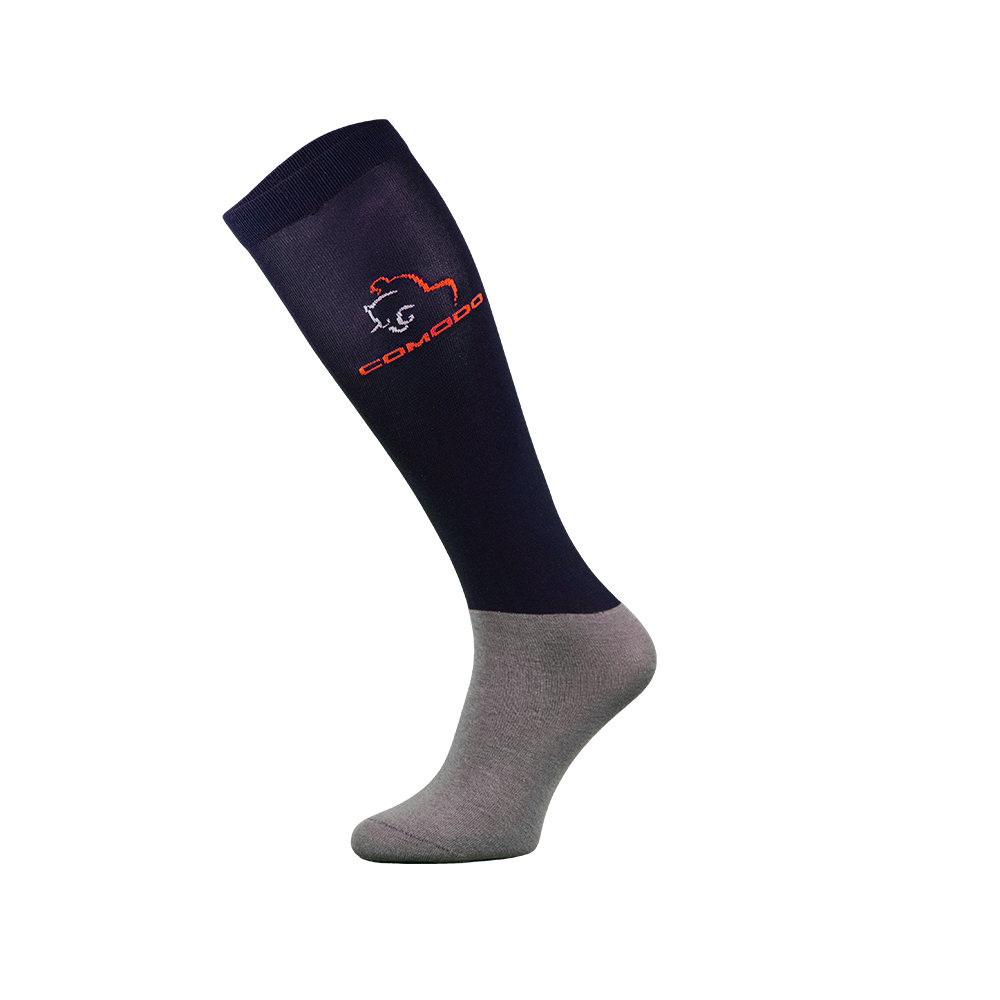 Podkolanówki Jeździeckie z Mikrofibrą Granatowe Comodo