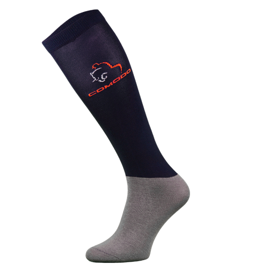 Podkolanówki Jeździeckie z Mikrofibrą Granatowe Comodo