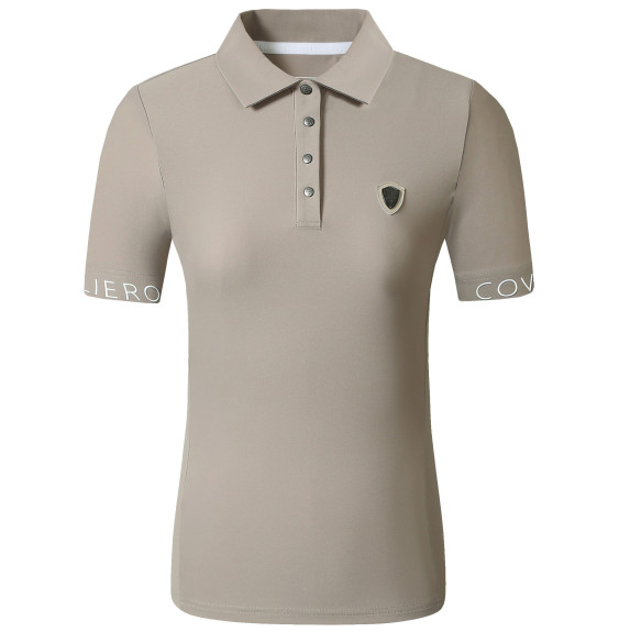 Koszulka Polo z Krótkim Rękawem S/S 2025 Beige Covalliero