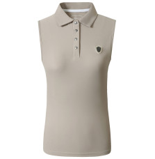 Koszulka Polo Bez Rękawów S/S 2025 Beige Covalliero