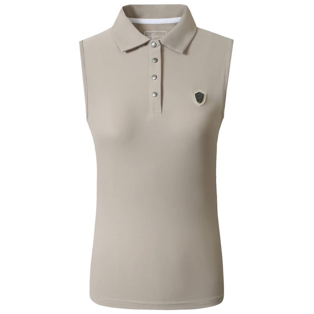 Koszulka Polo Bez Rękawów S/S 2025 Beige Covalliero