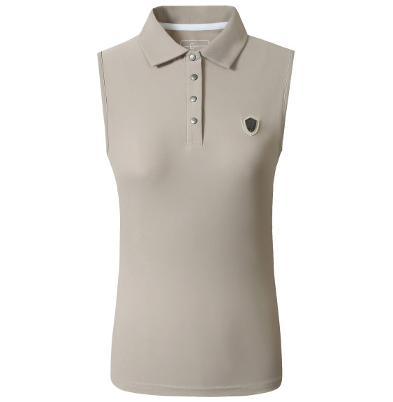 Koszulka Polo Bez Rękawów S/S 2025 Beige Covalliero