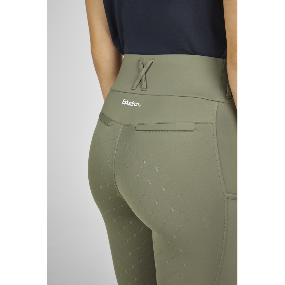 Legginsy Jeździeckie Flex Full Grip Classic Sports 25 Dusty Olive Eskadron
