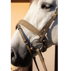 Brokatowe Ogłowie Glitter Gold Savio