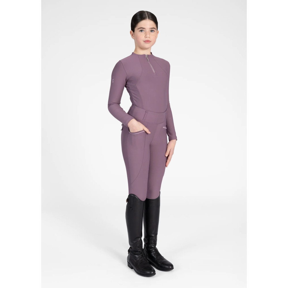 Młodzieżowe Legginsy Jeździeckie Pro Riding (Plum) Maximilian Equestrian