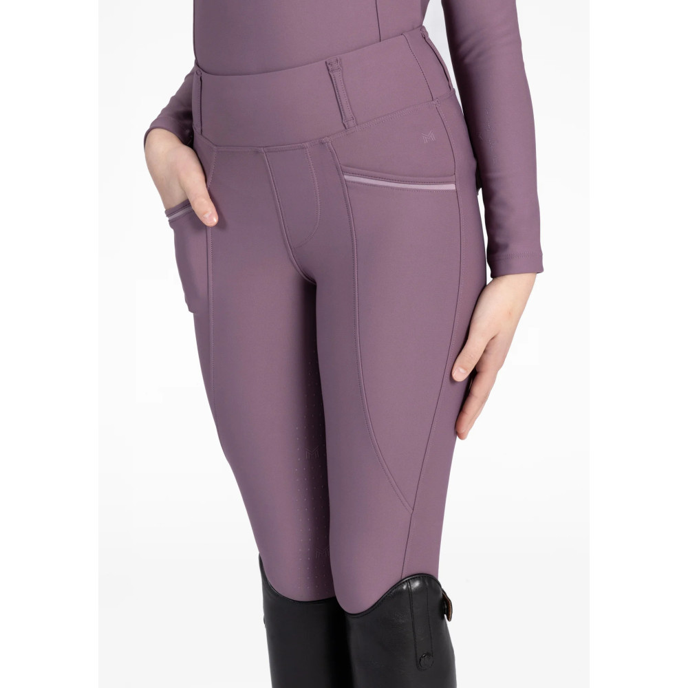 Młodzieżowe Legginsy Jeździeckie Pro Riding (Plum) Maximilian Equestrian