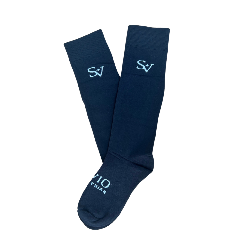 Podkolanówki Jeździeckie Black Savio