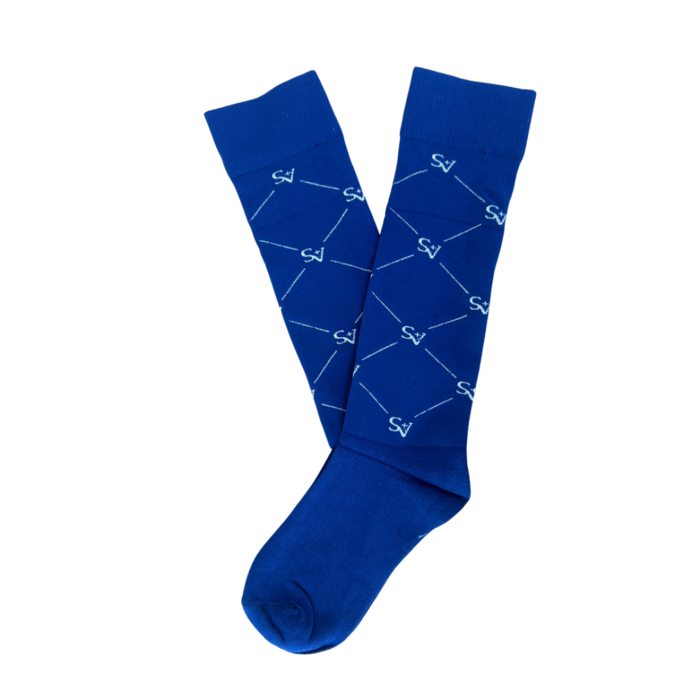 Podkolanówki Jeździeckie Navy Check Savio