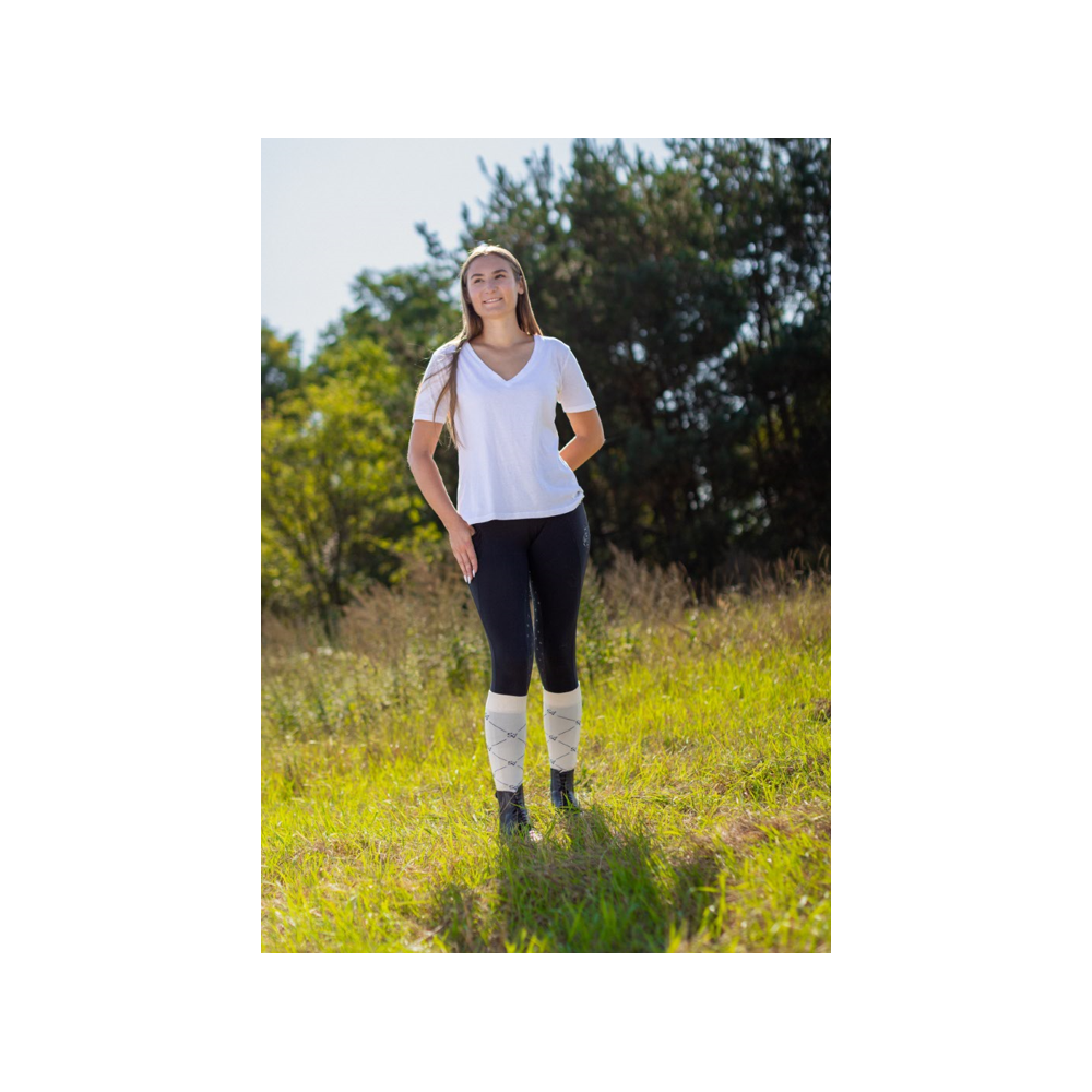 Podkolanówki Jeździeckie Beige Savio