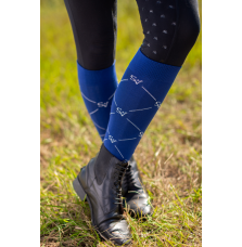 Podkolanówki Jeździeckie Navy Check Savio