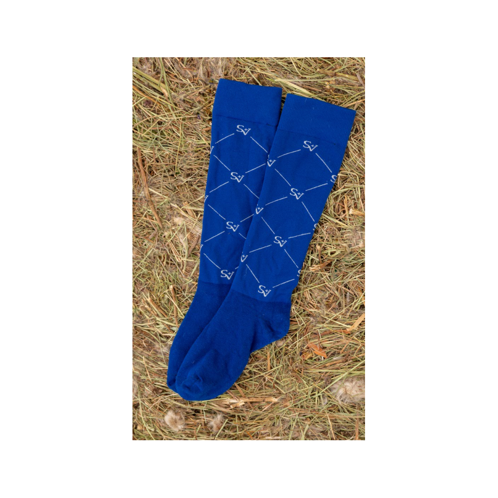 Podkolanówki Jeździeckie Navy Check Savio