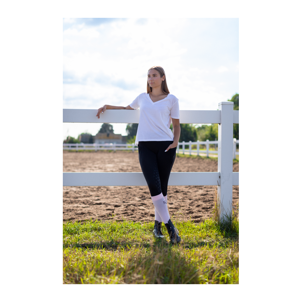 Podkolanówki Jeździeckie Powder Pink Savio