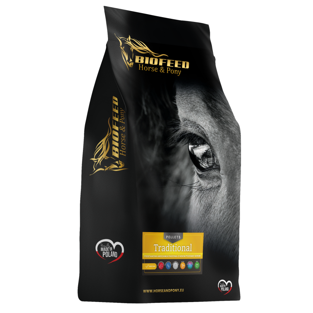 Pasza dla koni granulat Traditional Pellets BIOFEED Horse & Pony
