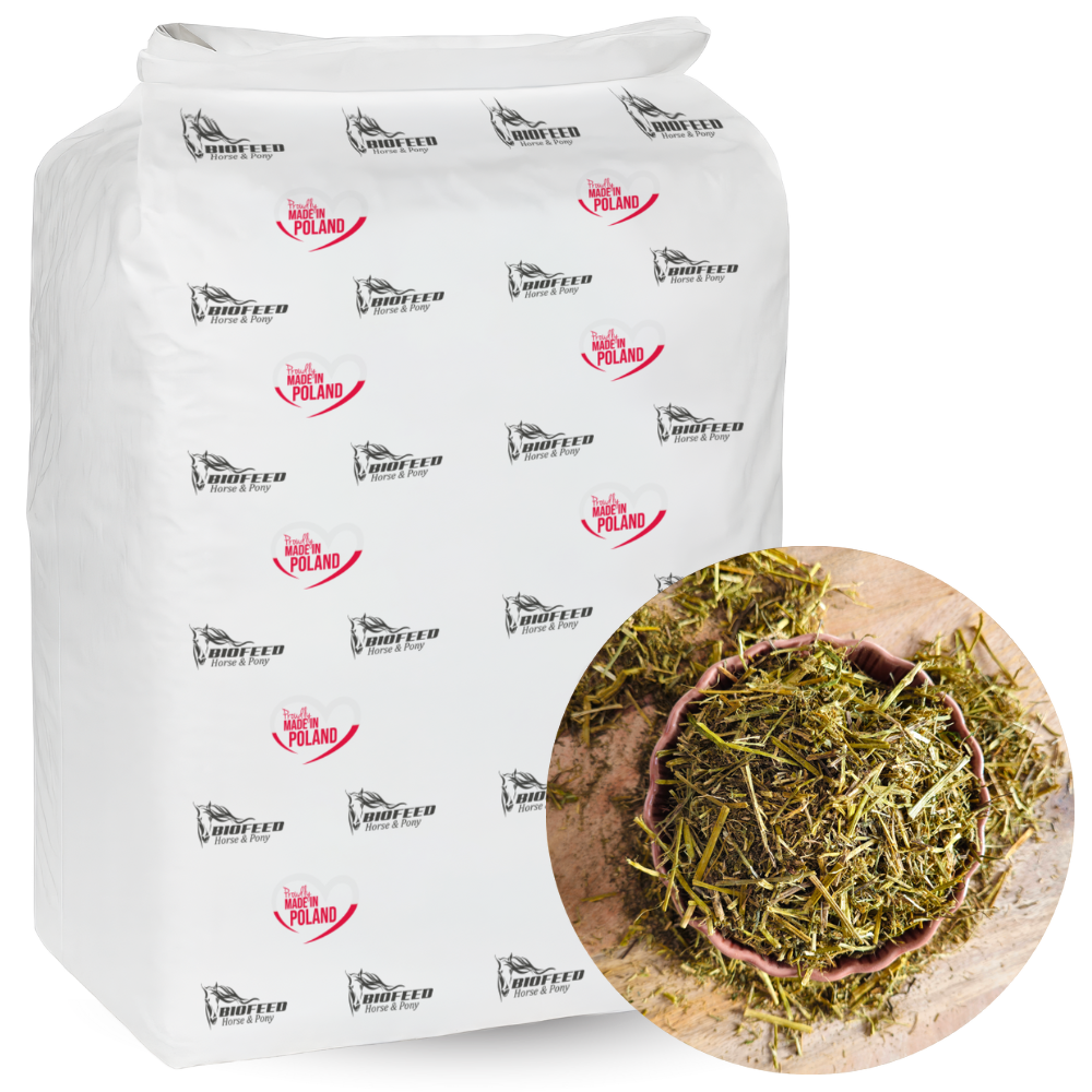 Sieczka z lucerny bez melasy Alfalfa with canola oil BIOFEED Horse & Pony