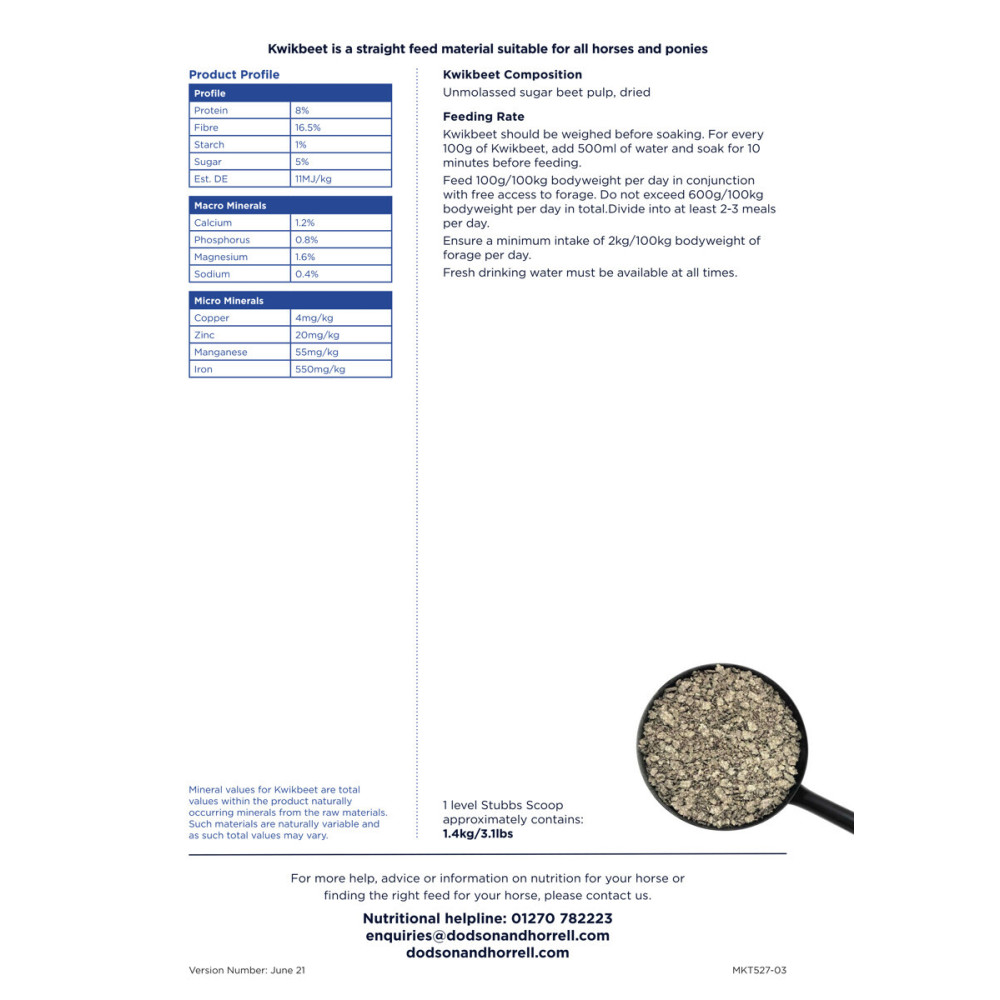 Wysłodki KwikBeet Dodson & Horrell
