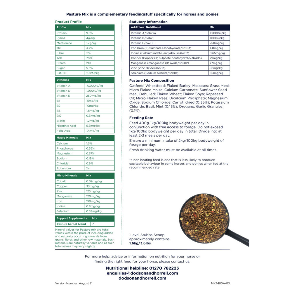 Pasza Bezowsowa Pasture Mix Dodson & Horrell