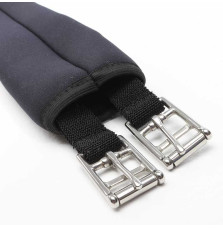 Popręg Neoprenowy z Elastycznymi Gumami Czarny Kavalkade