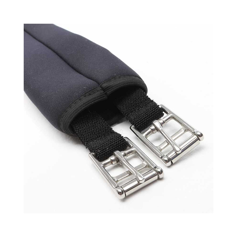 Popręg Neoprenowy z Elastycznymi Gumami Czarny Kavalkade