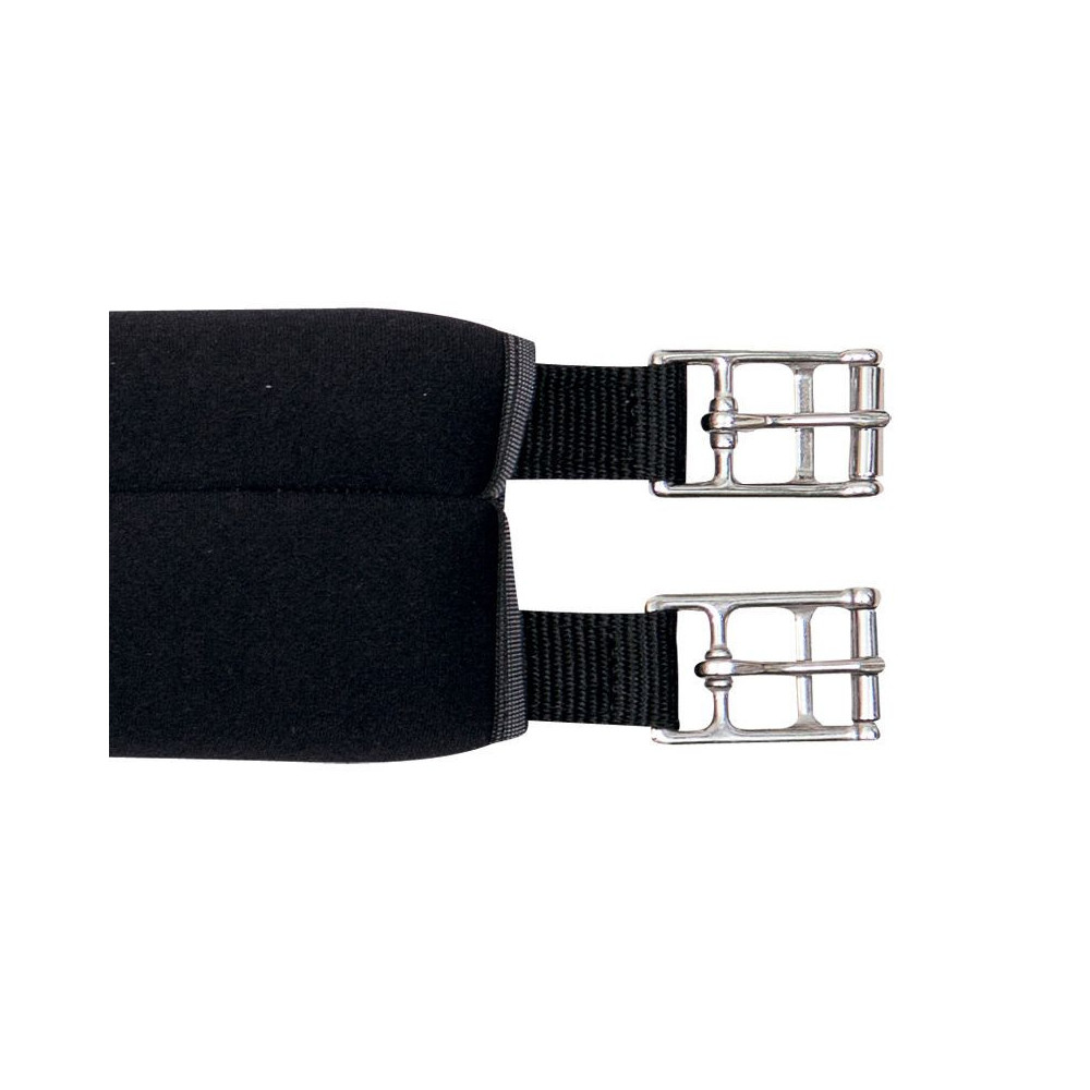 Popręg Neoprenowy z Elastycznymi Gumami Czarny Kavalkade