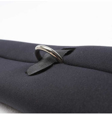 Popręg Neoprenowy z Elastycznymi Gumami Czarny Kavalkade