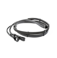 Wodze Softgrip Szyte Na Okrągło Czarne Kavalkade