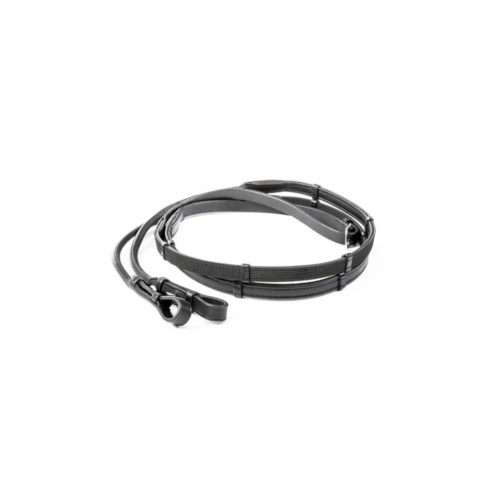 Wodze Softgrip Szyte Na Okrągło Czarne Kavalkade