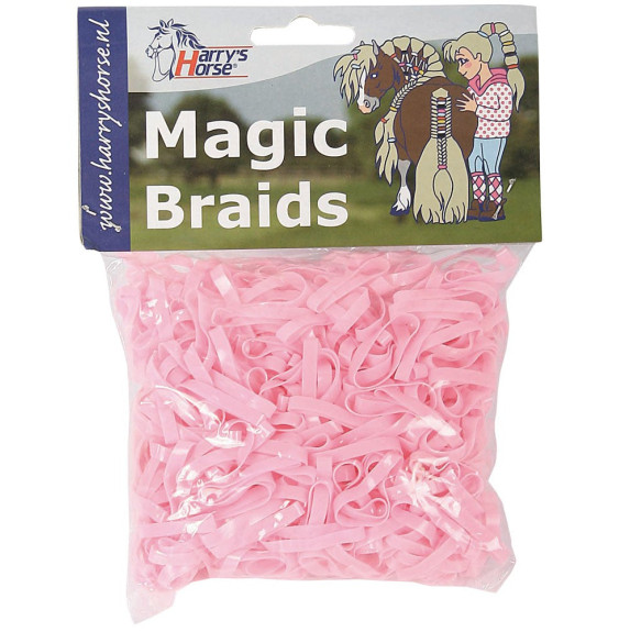 Silikonowe Kolorowe Gumki do Zaplatania Grzywy Magic Braids Harry's Horse