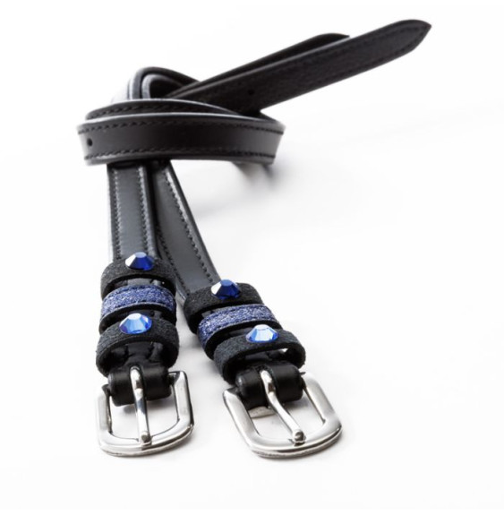 Paski Do Ostróg "Ocean" Czarny-Błękitny Kavalkade