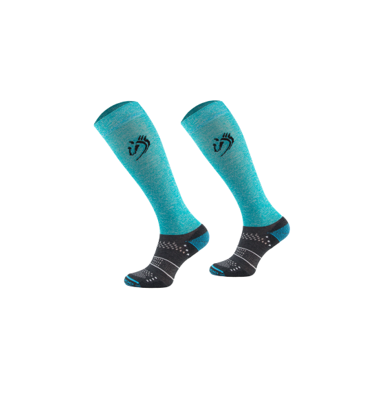 Podkolanówki Jeździeckie z Mikrofibrą Niebieskie Comodo