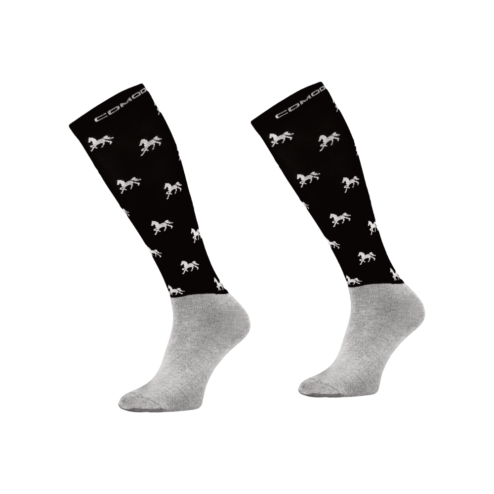 Podkolanówki Jeździeckie W Koniki Czarne Comodo