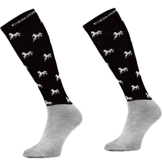 Podkolanówki Jeździeckie W Koniki Czarne Comodo