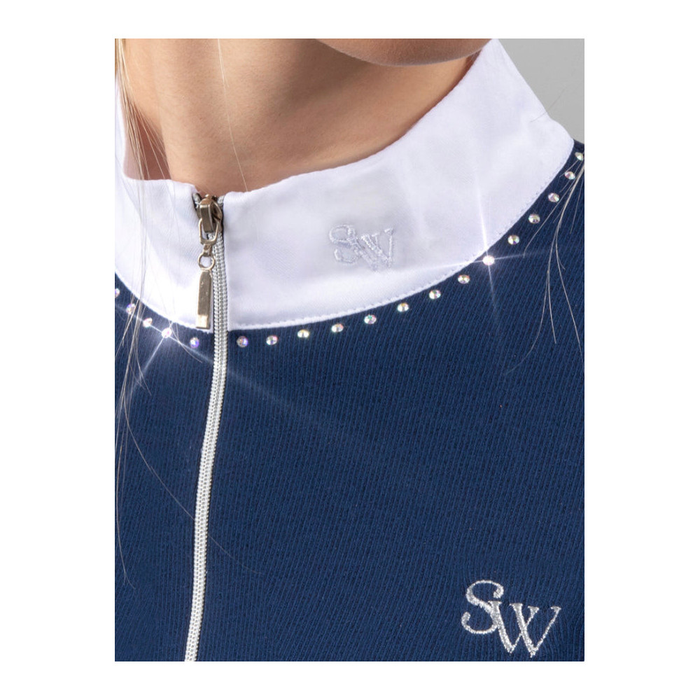 Koszula Konkursowa Premium Długi Rękaw z Kryształami Swarovski Silwear