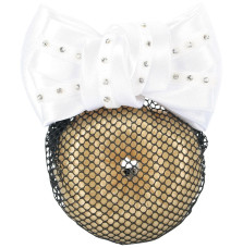 Siatka na Włosy z Kokardką i Srebrnymi Kryształkami Harry's Horse